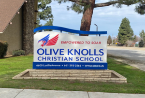 Olive Knolls Christian School Partners with TM Signs and Graphics for their Bakersfield signs