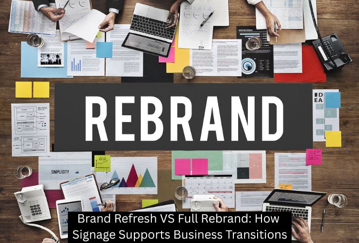 Brand Refresh VS Full Rebrand: How Signage Supports Business Transitions